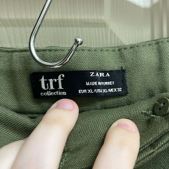 ZARA x TRF Collection Olive Green Trousers Pants w/ Side Stripes SZ XL - Picture 6 of 6